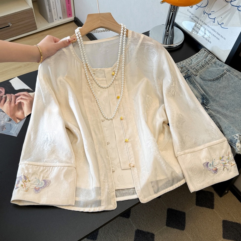 Ethnic Wear - New Chinese Style Long Sleeve Embroidered