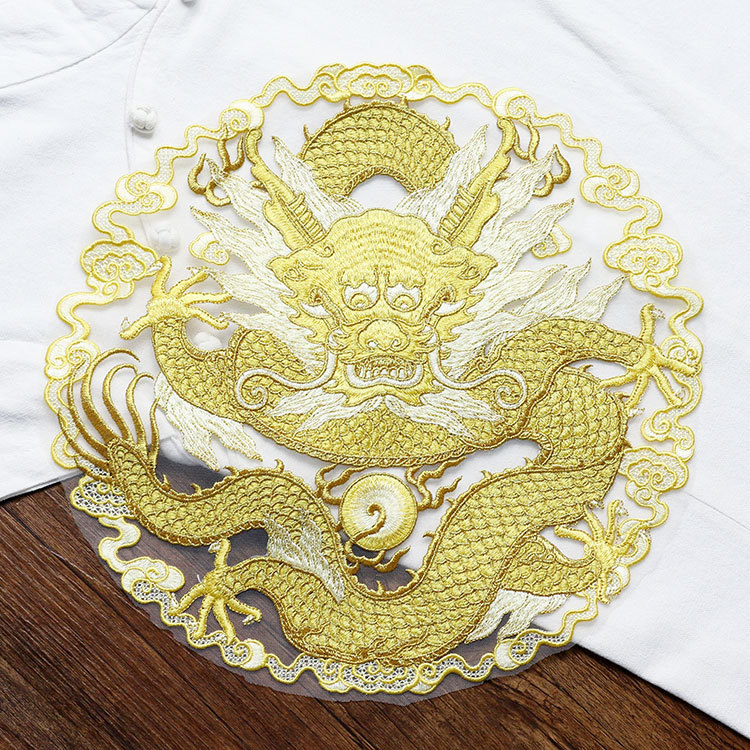 Golden thread dragon circular  – Ethnic Fashion For Men recenzja i cena