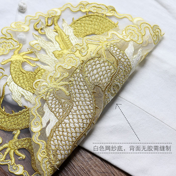 Golden thread dragon circular  – Ethnic Fashion For Men recenzja i cena