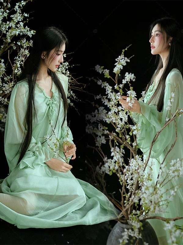 Chinese Style Green Dress Trad – Ethnic Fashion Studio recenzja i cena