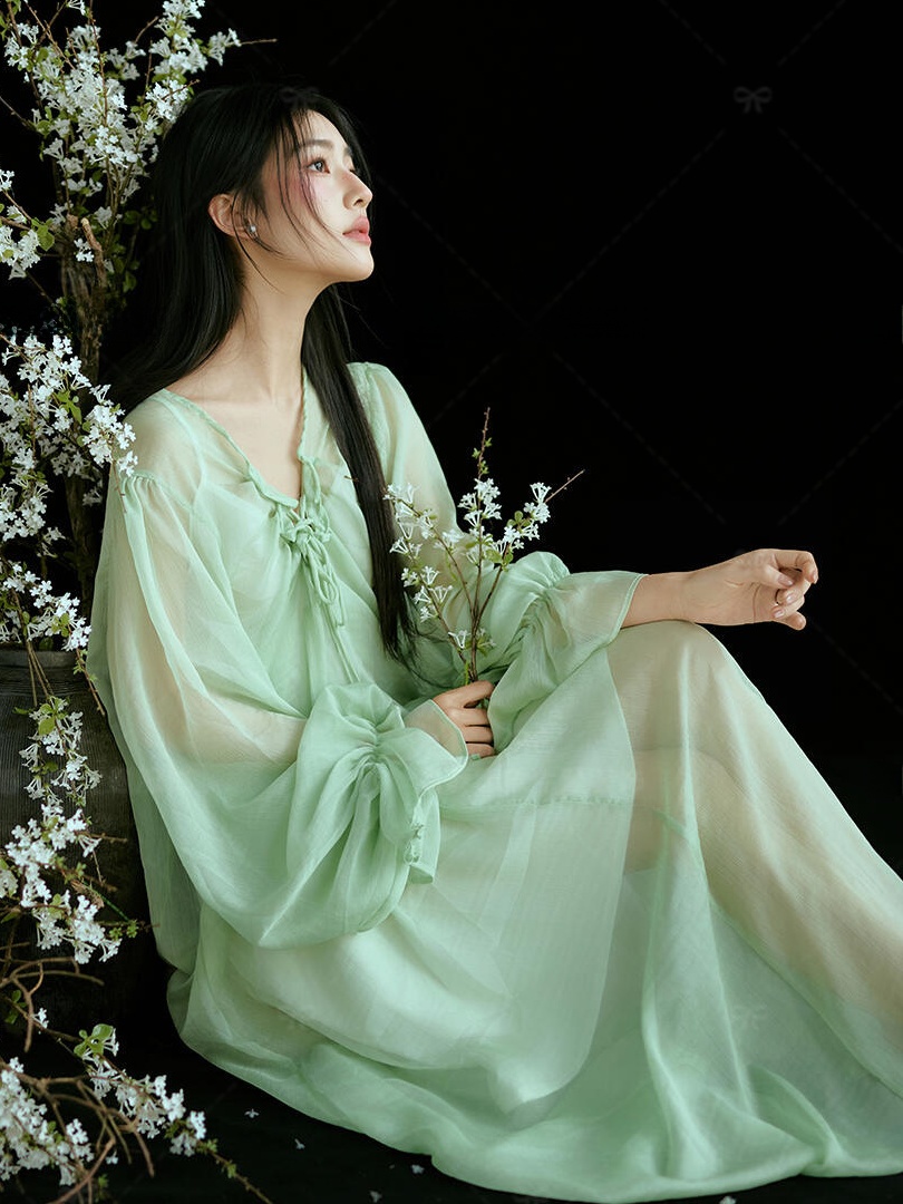 Chinese Style Green Dress Trad – Ethnic Fashion Studio recenzja i cena