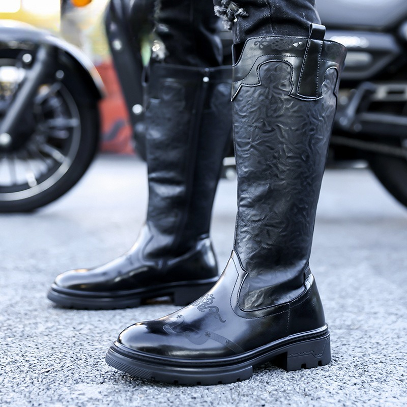 Men's Mid-calf Boots High Qual – Ethnic Fashion For Men recenzja i cena