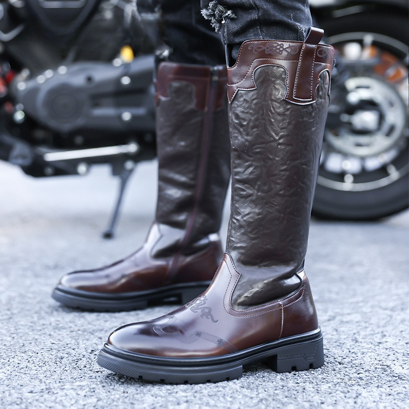 Men's Mid-calf Boots High Qual – Ethnic Fashion For Men recenzja i cena