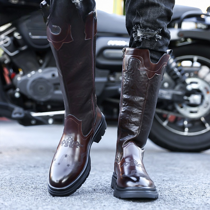 Men's Mid-calf Boots High Qual – Ethnic Fashion For Men recenzja i cena