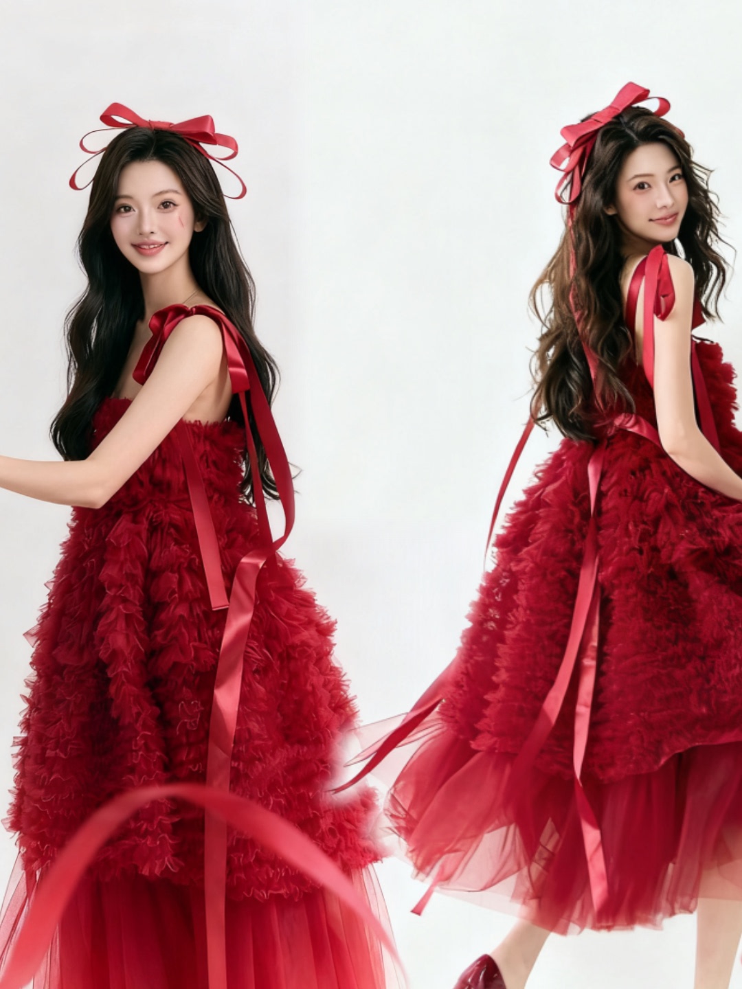 Red Tulle Skirt Artistic Birth – Ethnic Fashion Studio recenzja i cena