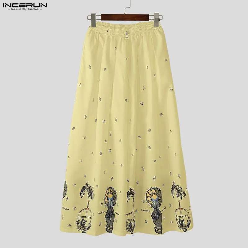 INCERUN Men Wide Leg Pants Pri – Ethnic Fashion For Men recenzja i cena