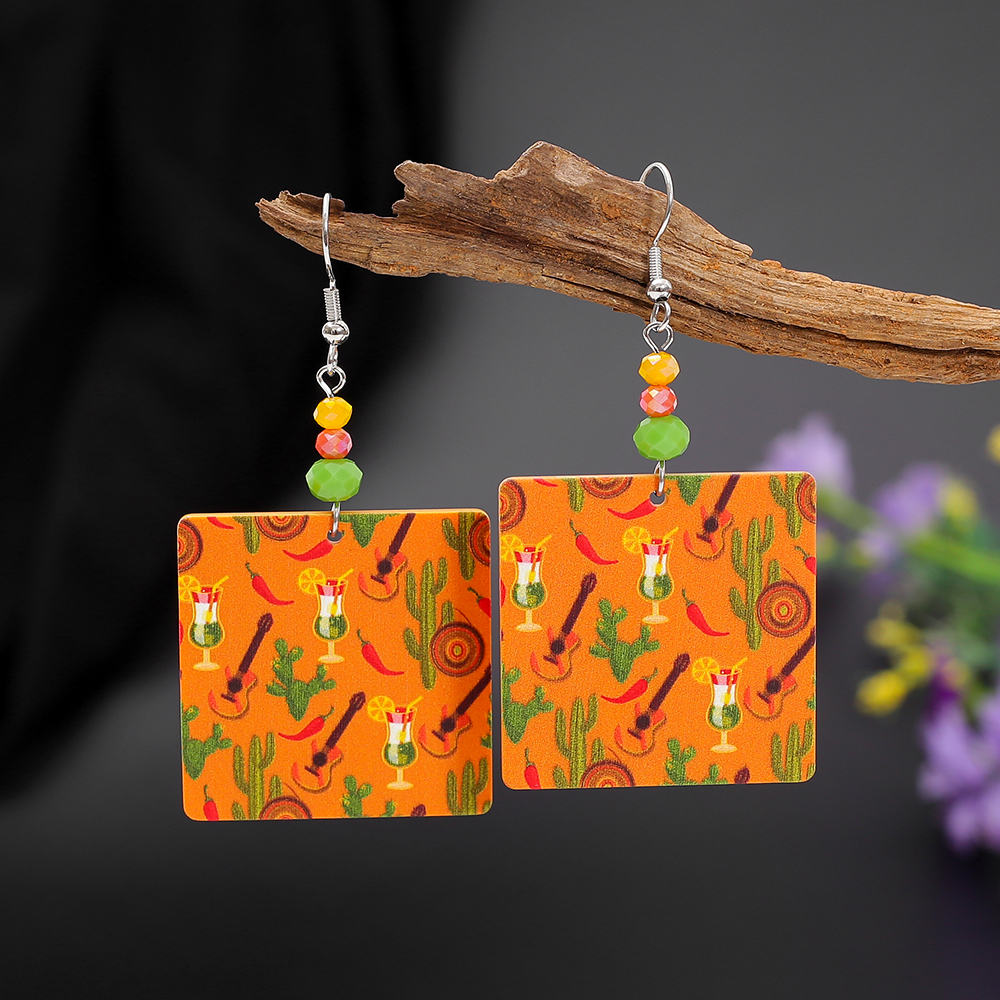 Geometric Square Acrylic Earri – Ethnic Fashion Trends 2026 recenzja i cena