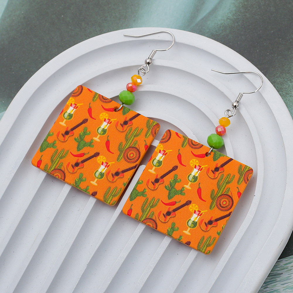 Geometric Square Acrylic Earri – Ethnic Fashion Trends 2026 recenzja i cena