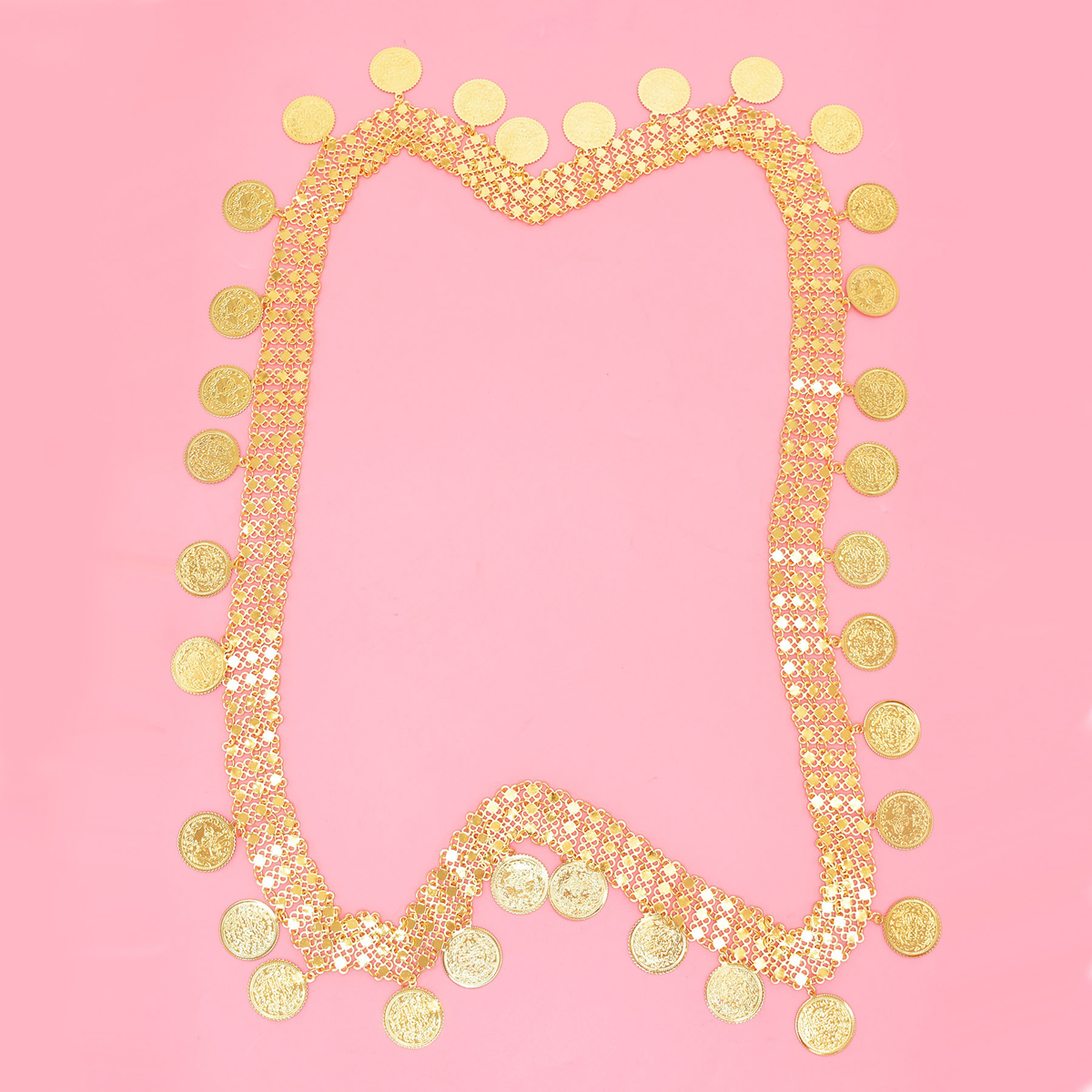 Gold Plated Simple Large Coins – Ethnic Fashion Accessories recenzja i cena