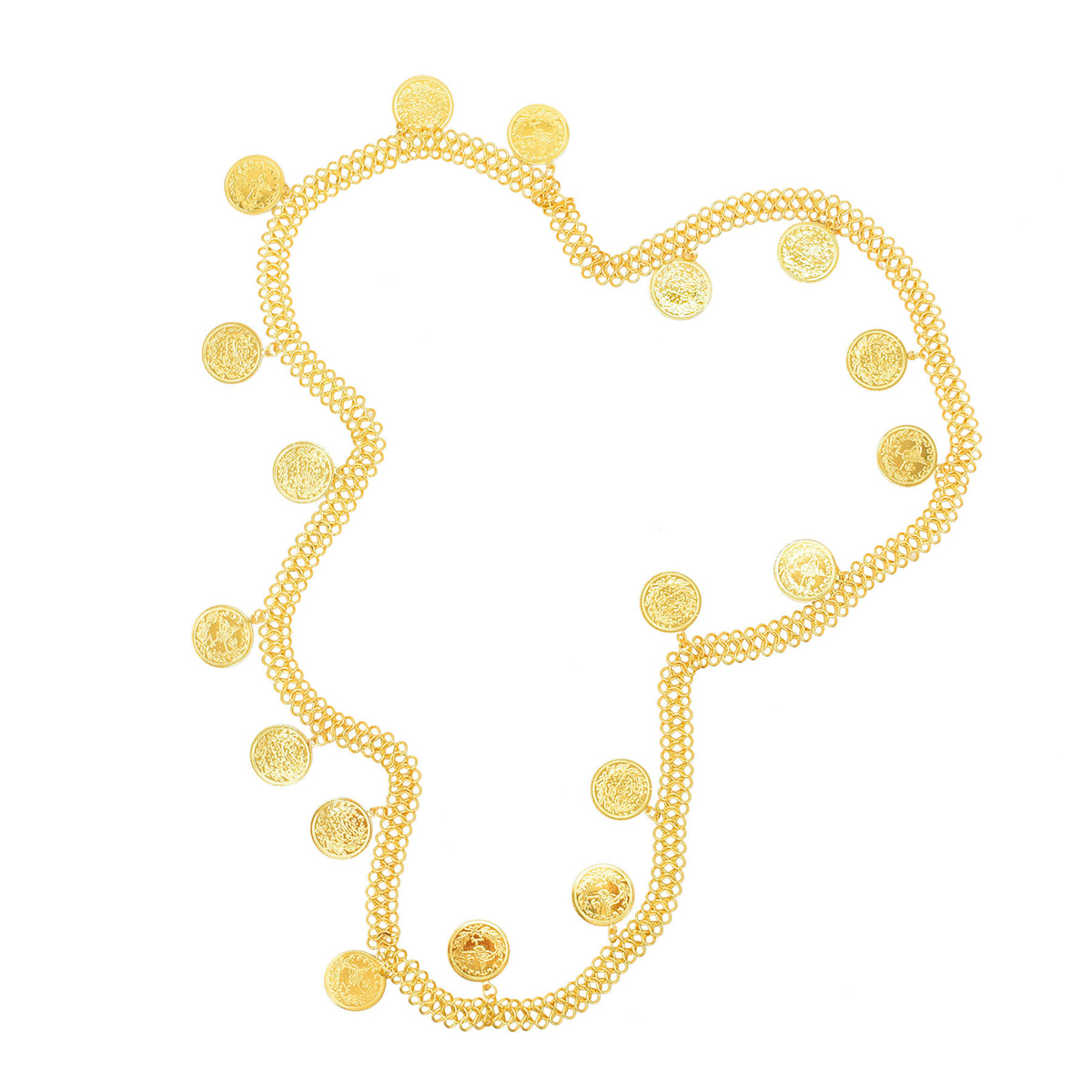 Gold Plated Simple Large Coins – Ethnic Fashion Accessories recenzja i cena